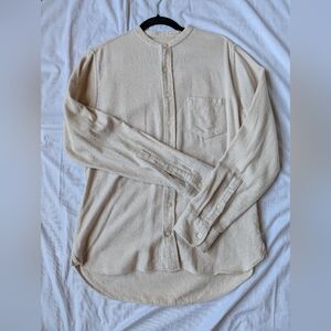 Elk Head Clothing Long Sleeve Button Up Shirt Size M Cotton Minimalist Normcore